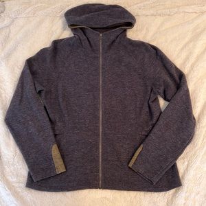 Isis merino wool zip up sweater. Large, fits like 10-12